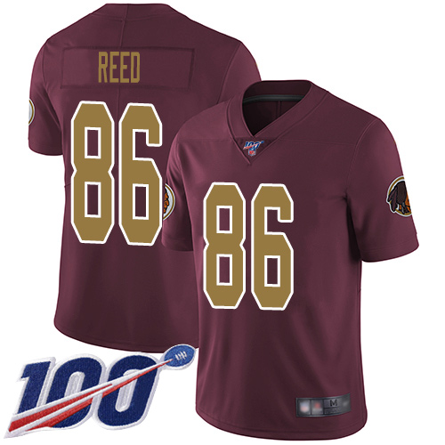 Washington Redskins Limited Burgundy Red Men Jordan Reed Alternate Jersey NFL Football #86 100th